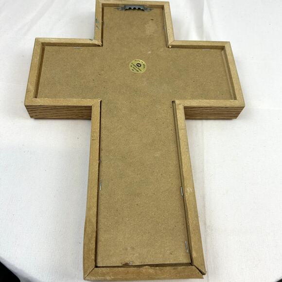 Abbey Press CROSS wood frame 3-D Faith Hope Love Made in USA 12 x 9" - Picture 9 of 11